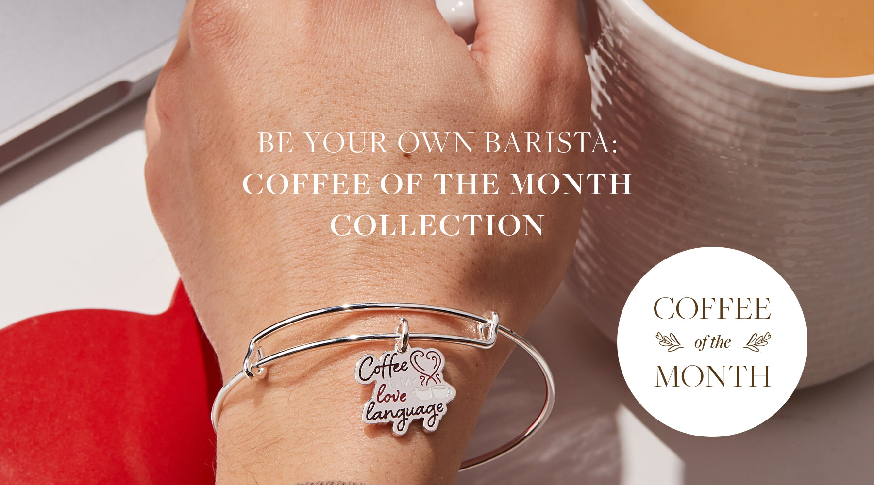 coffee of the month charm bangle