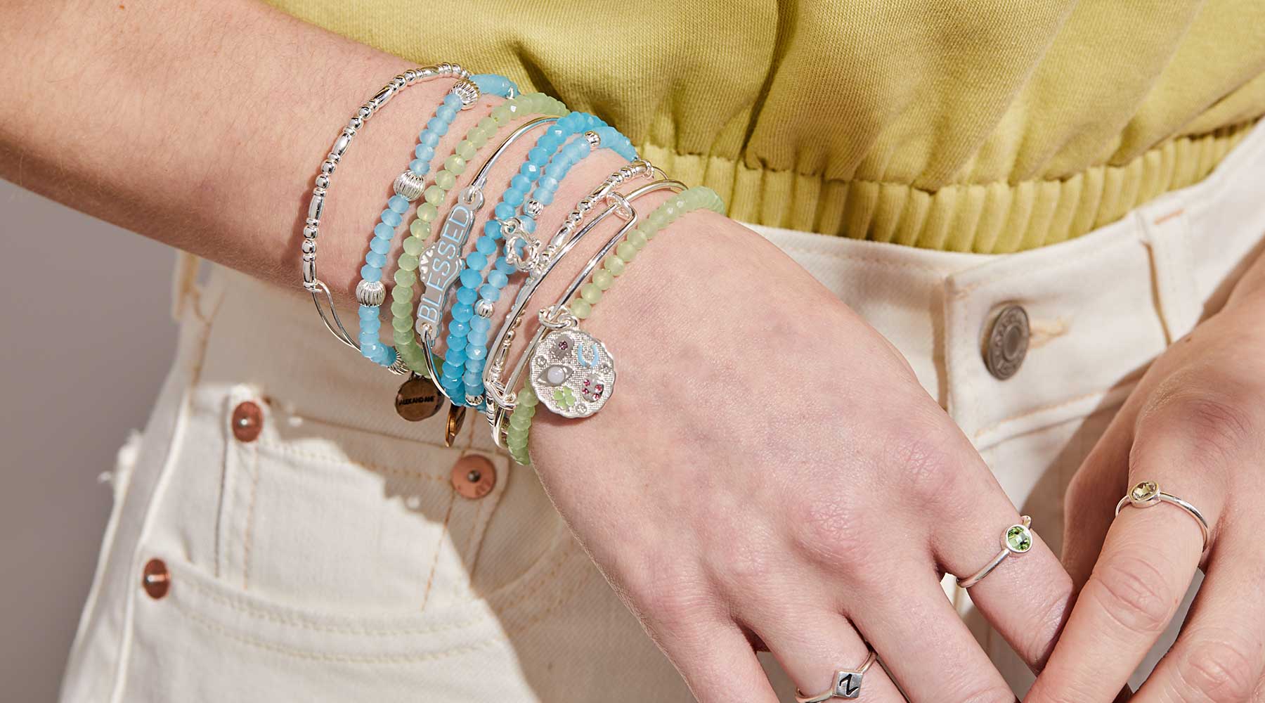 layered bracelet look for spring