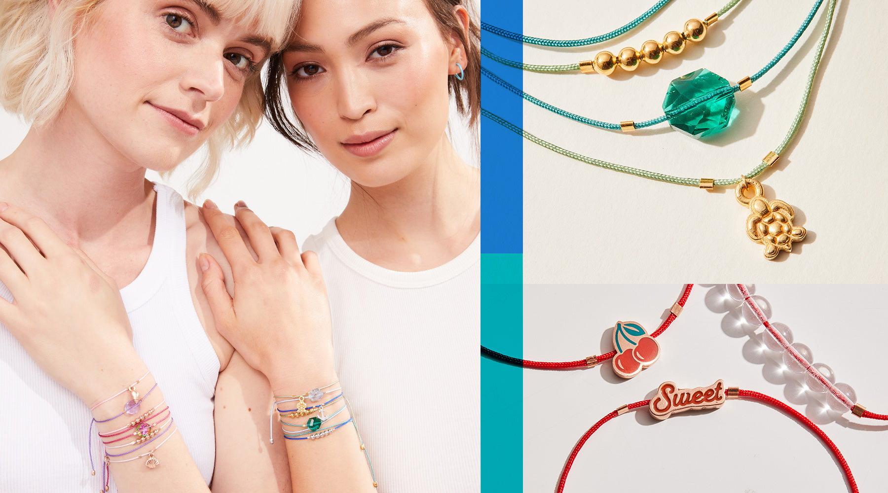 thread bracelet stack for summer