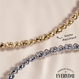 Heart Charm Tennis Bracelet