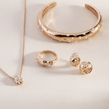Pearl and Crystal Huggie Hoop Earrings