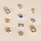 Crystal Cross Mini Stud Earrings