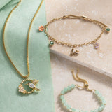 Hummingbird Gemstone Bolo Bracelet
