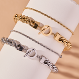 Large Rope Chain Toggle Bracelet