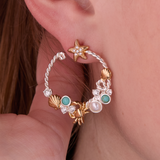 Whimsical Seaside Rope Hoop Earring
