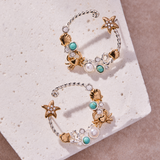 Whimsical Seaside Rope Hoop Earring