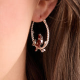 Cardinal Hoop Earrings