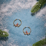 Cardinal Hoop Earrings