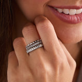 Ribbed Stacking Ring Set of 3