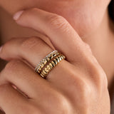 Ribbed Stacking Ring Set of 3