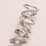 Ribbed Stacking Ring Set of 3