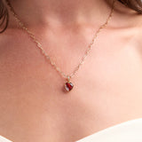 January 'Courage' Heart Birthstone Charm