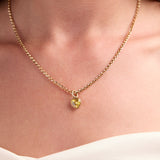 November 'Balance' Heart Birthstone Charm