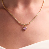 October 'Serenity' Heart Birthstone Charm