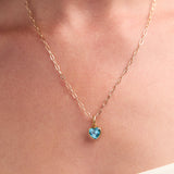 March 'Faith' Heart Birthstone Charm