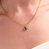 May 'Hope' Heart Birthstone Charm