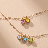August 'Radiance' Heart Birthstone Charm