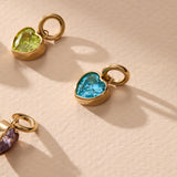 August 'Radiance' Heart Birthstone Charm