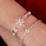 Crystal Snowflake Cuff Bracelet