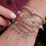 Crystal Snowflake Cuff Bracelet
