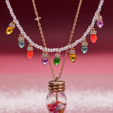 Christmas Light Bulb Shaker Necklace