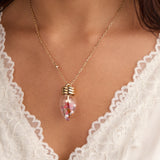 Christmas Light Bulb Shaker Necklace