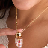 Christmas Light Bulb Shaker Necklace