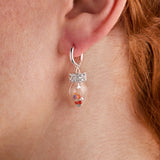 Christmas Light Bulb Shaker Huggie Hoop Earrings