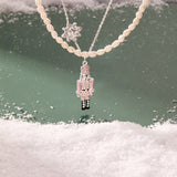 Nutcracker & Snowflake Pendant Necklace