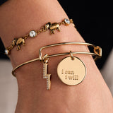 Elephant Crystal Bolo Bracelet