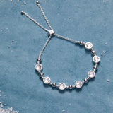 Crystal Snowflake Beaded Bolo Bracelet