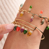 Christmas Light Bulb Charm Bangle