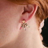 Christmas Muted Light Bulb Jacket Earrings