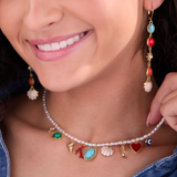Moonlight Beach Pearl Charm Necklace