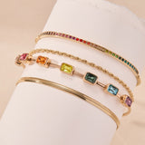 Rainbow In-Line Stone Bangle