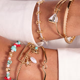 Anchor Beaded Bangle