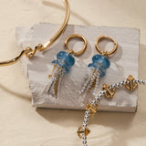 Whimsical Jellyfish Huggie Hoops