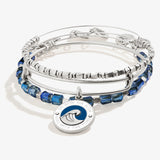Go With the Flow' Charm + Beaded Bangles, Set of 3