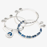 Go With the Flow' Charm + Beaded Bangles, Set of 3