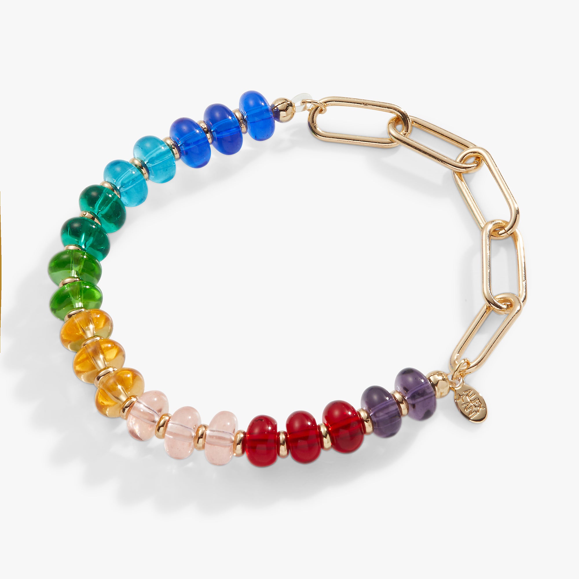 Rainbow Beaded Chain Stretch Bracelet – ALEX AND ANI