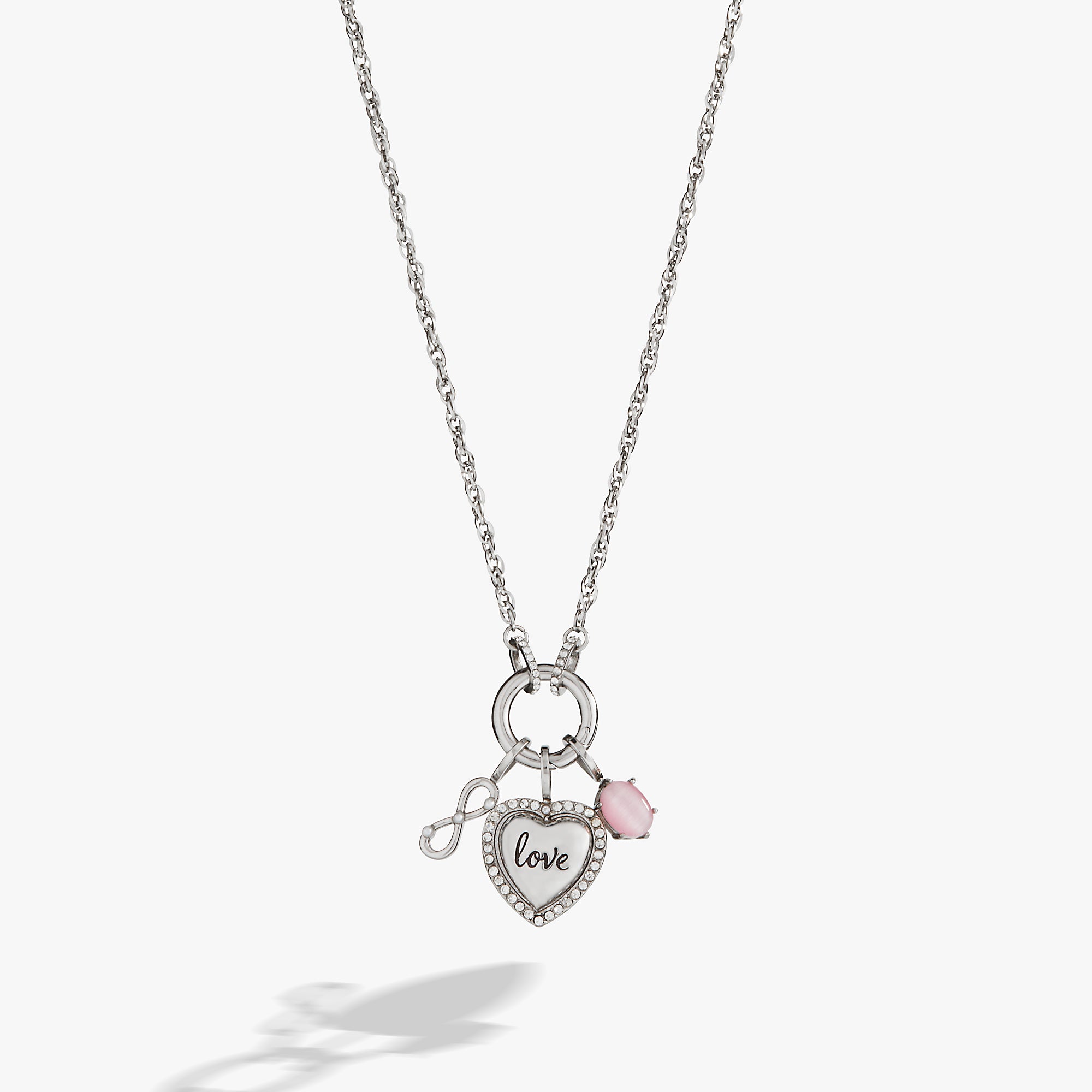 Love Trio Interchangeable Bridal Charm Necklace – Customizable