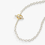 Cross and Heart Bracelet Two Tone Precious