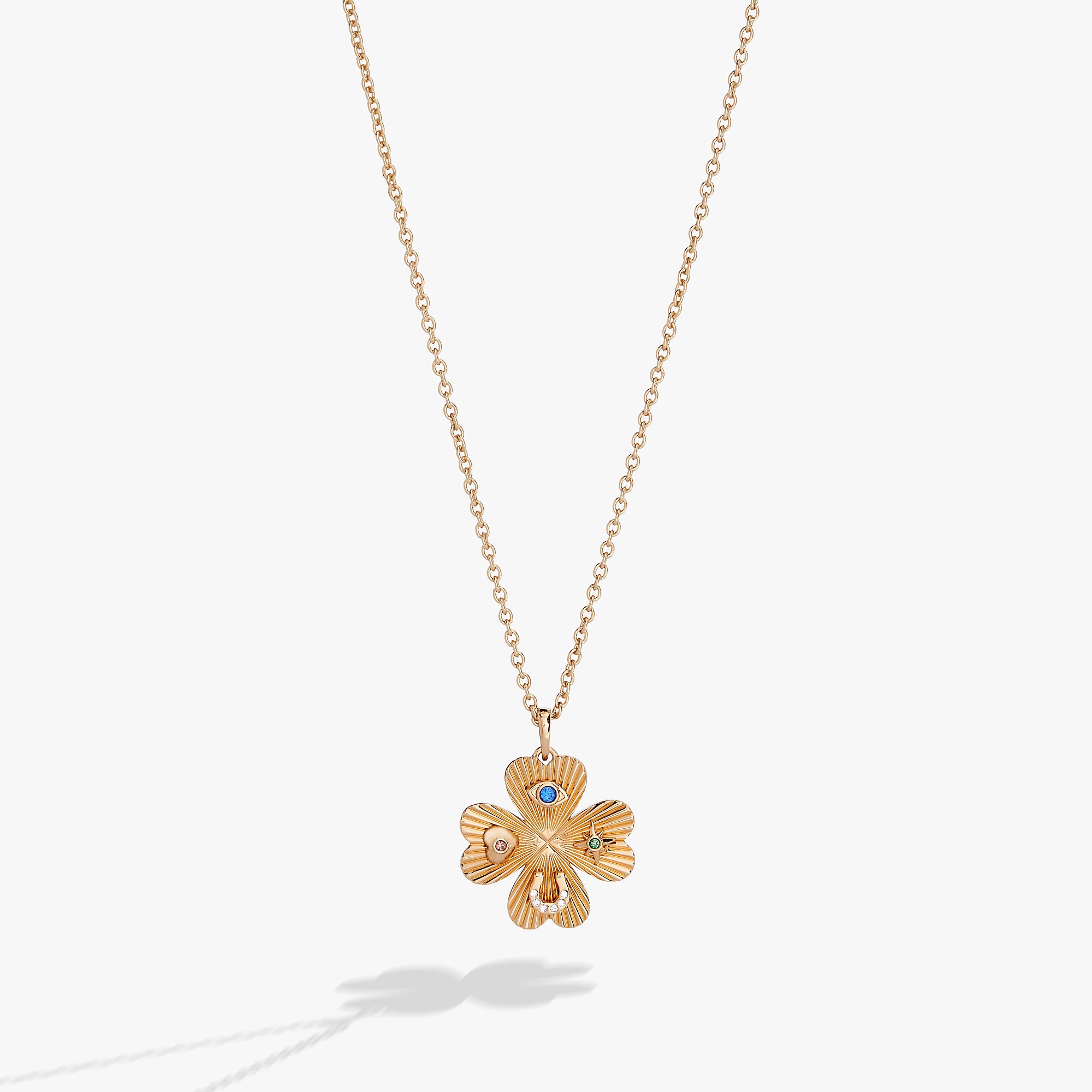 ALEX AND ANI Lucky Four Leaf Clover Adjustable Necklace