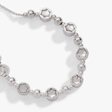 Crystal Snowflake Beaded Bolo Bracelet