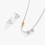 HARRY POTTER™ Glasses and Deathly Hallows Necklace and Earring Set Two Tone Precious