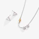 HARRY POTTER™ Glasses and Deathly Hallows Necklace and Earring Set Two Tone Precious