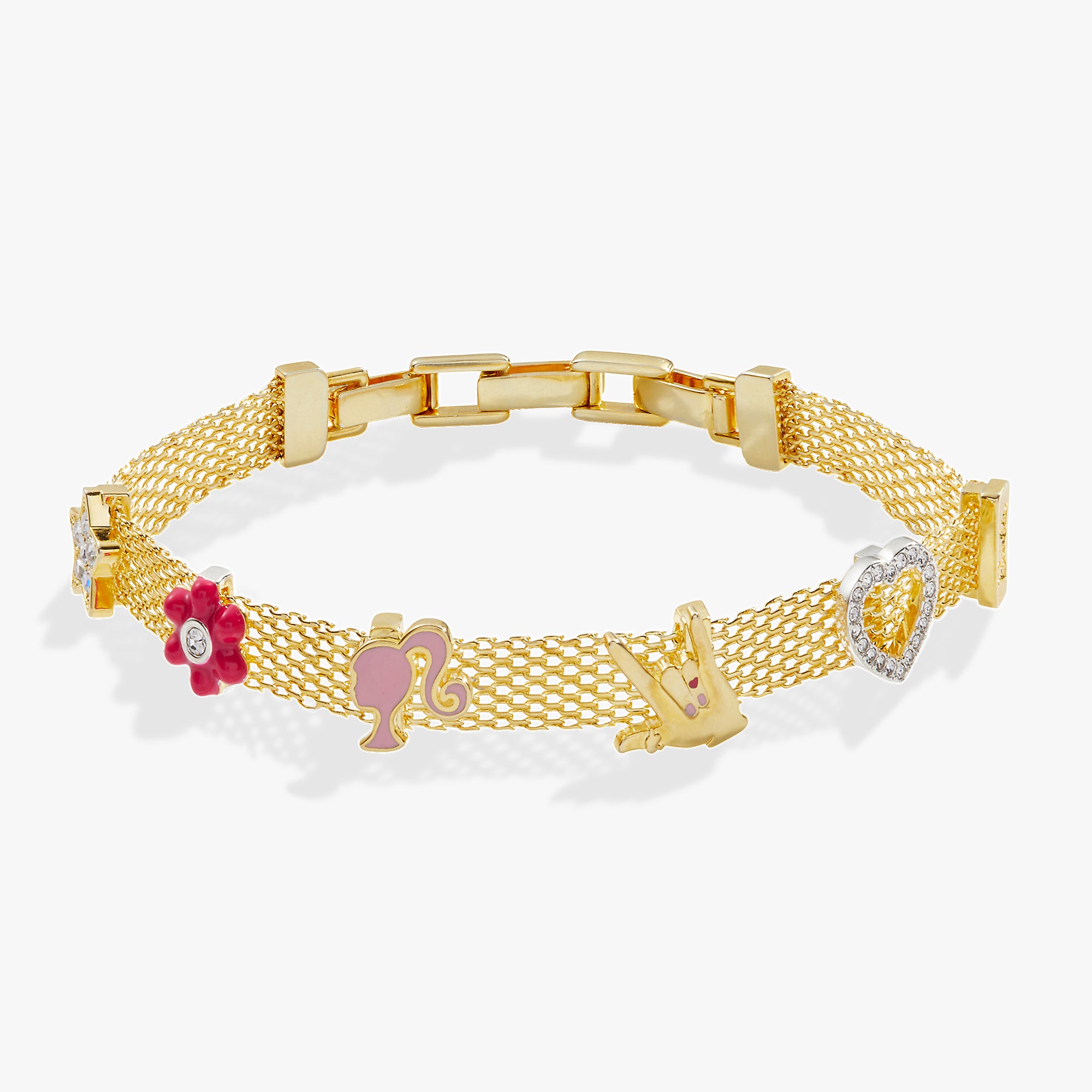 Barbie® Multicharm Mesh Chain Bracelet – ALEX AND ANI
