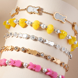 PEEPS® Pearlized Bunny Charm Bracelet
