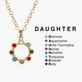 Hidden Message 'Daughter' Crystal Necklace