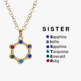 Hidden Message 'Sister' Crystal Necklace